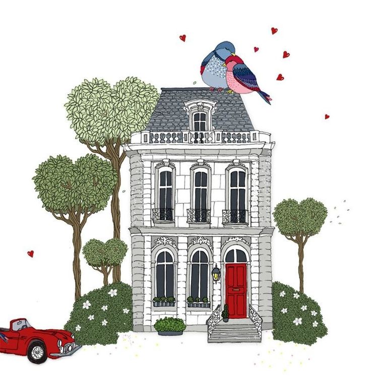 Clear Creations, Swarovski, karnet, kwadrat, Biała kamienica