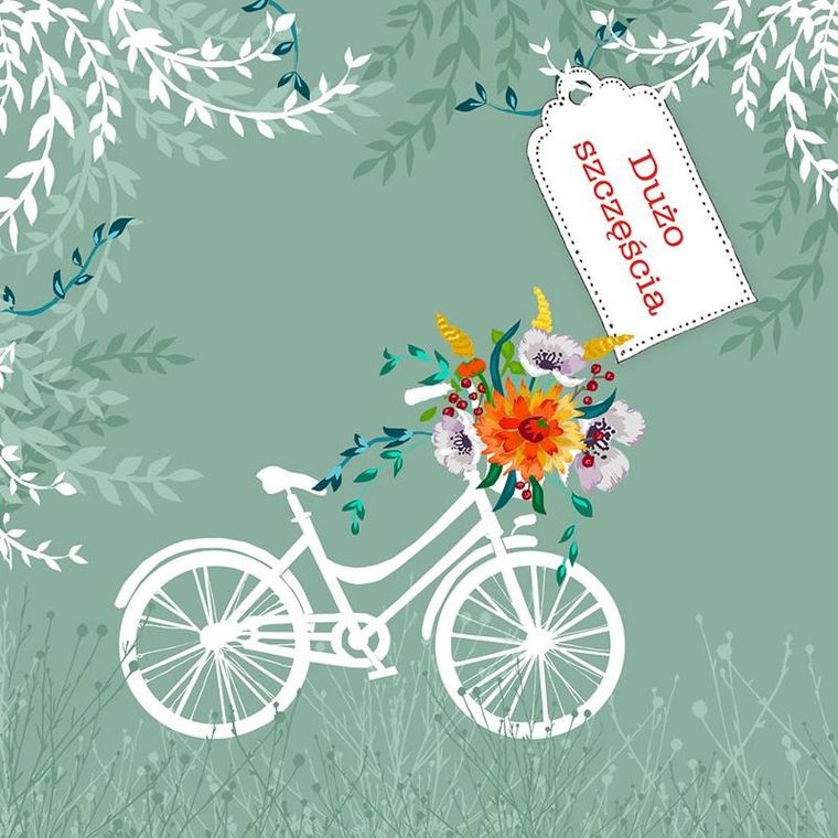 Clear Creations, Swarovski, karnet, kwadrat, Dużo szczęścia