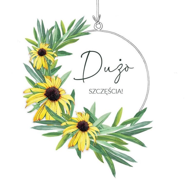 Clear Creations, Swarovski, karnet, kwadrat, Dużo szczęścia!