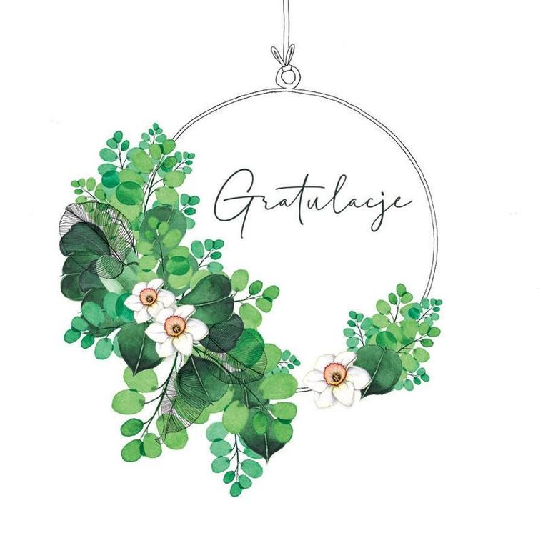 Clear Creations, Swarovski, karnet, kwadrat, Gratulacje