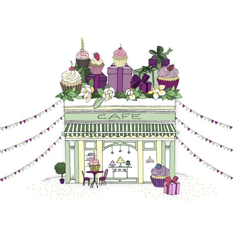 Clear Creations, Swarovski, karnet, kwadrat, Kawiarnia