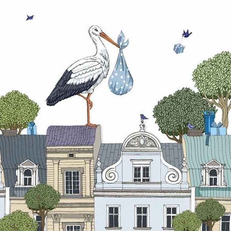 Clear Creations, Swarovski, karnet, kwadrat, Narodziny, chłopiec