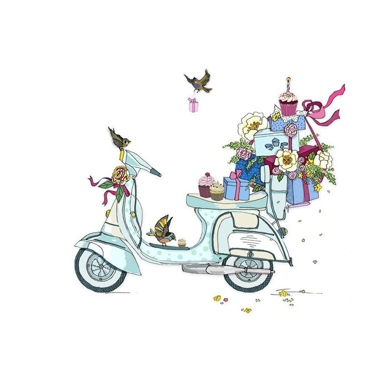 Clear Creations, Swarovski, karnet, kwadrat, Skuter