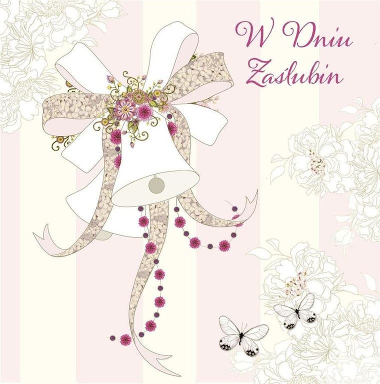 Clear Creations, Swarovski, karnet, kwadrat, Ślub, dzwonki