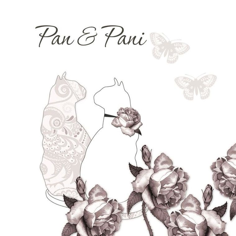 Clear Creations, Swarovski, karnet, kwadrat, Ślub koty i motyle