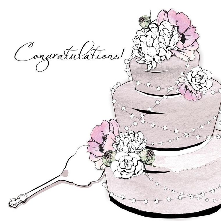 Clear Creations, Swarovski, karnet, kwadrat, Ślub, tort