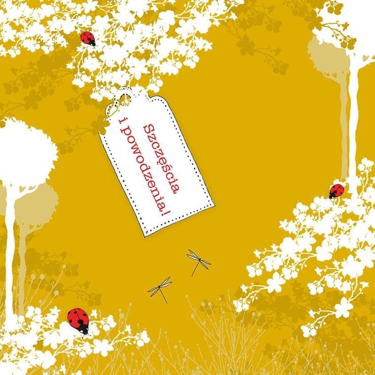 Clear Creations, Swarovski, karnet, kwadrat, Szczęścia i powodz