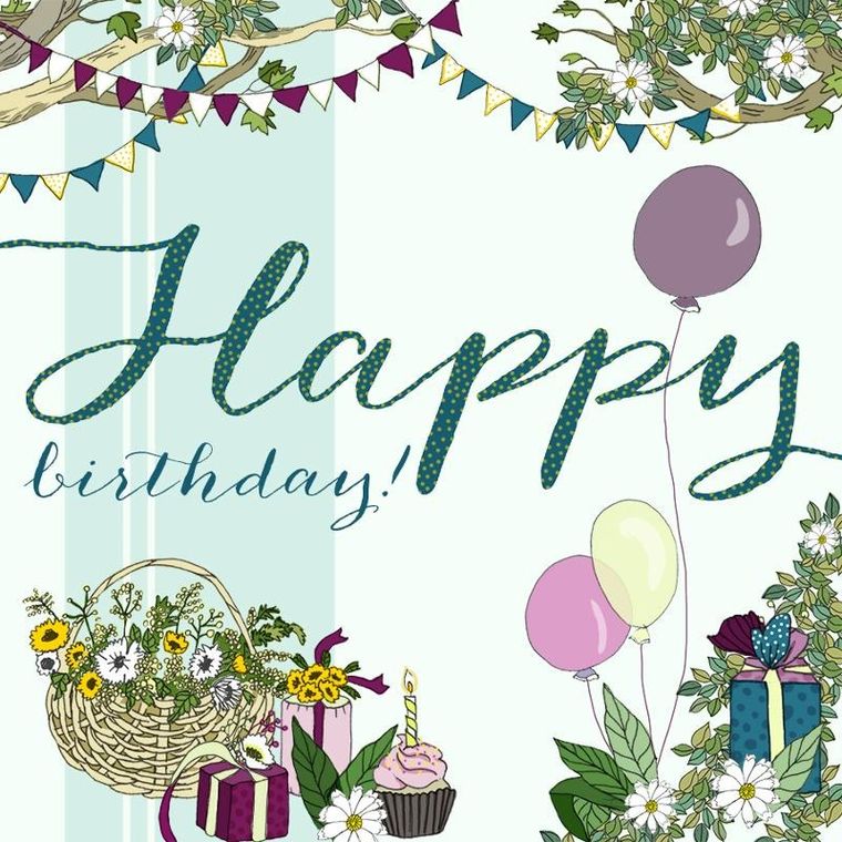 Clear Creations, Swarovski, karnet, kwadrat, Urodziny, balony