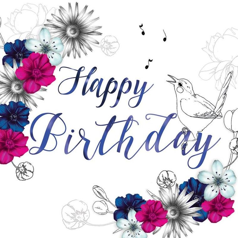 Clear Creations, Swarovski, karnet, kwadrat, Urodziny, kwiaty