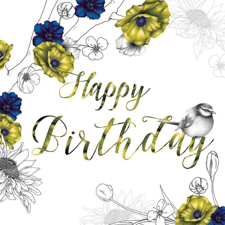 Clear Creations, Swarovski, karnet, kwadrat, Urodziny, kwiaty