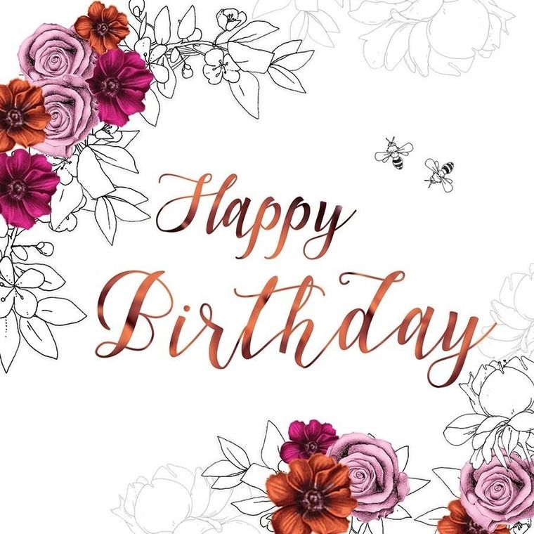 Clear Creations, Swarovski, karnet, kwadrat, Urodziny, kwiaty