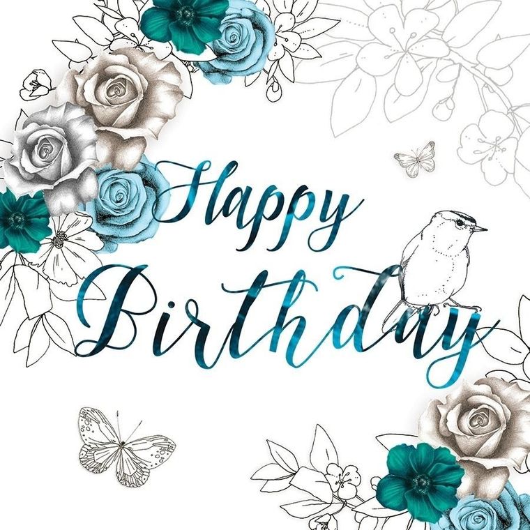 Clear Creations, Swarovski, karnet, kwadrat, Urodziny, kwiaty