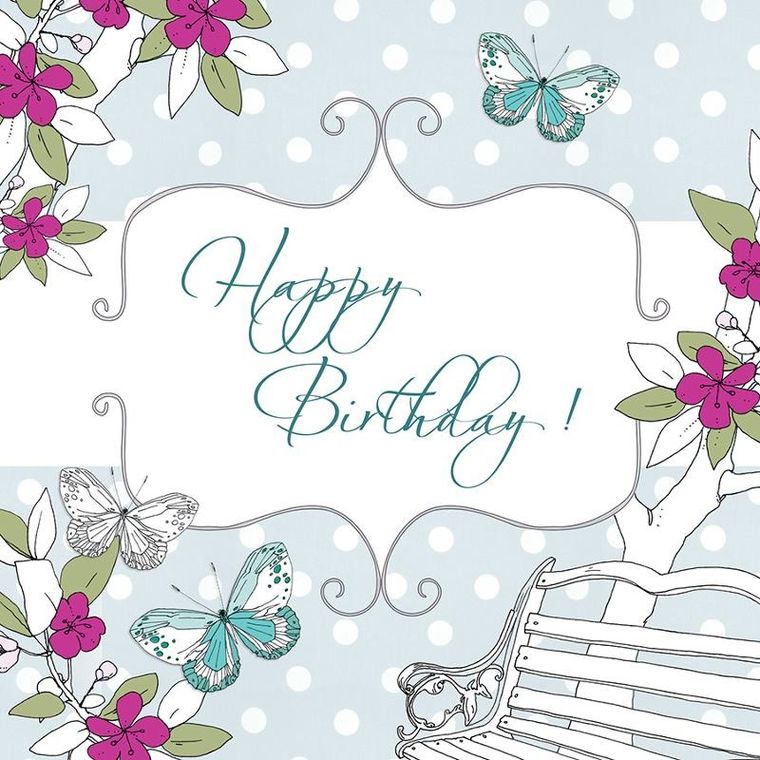 Clear Creations, Swarovski, karnet, kwadrat, Urodziny, ławka