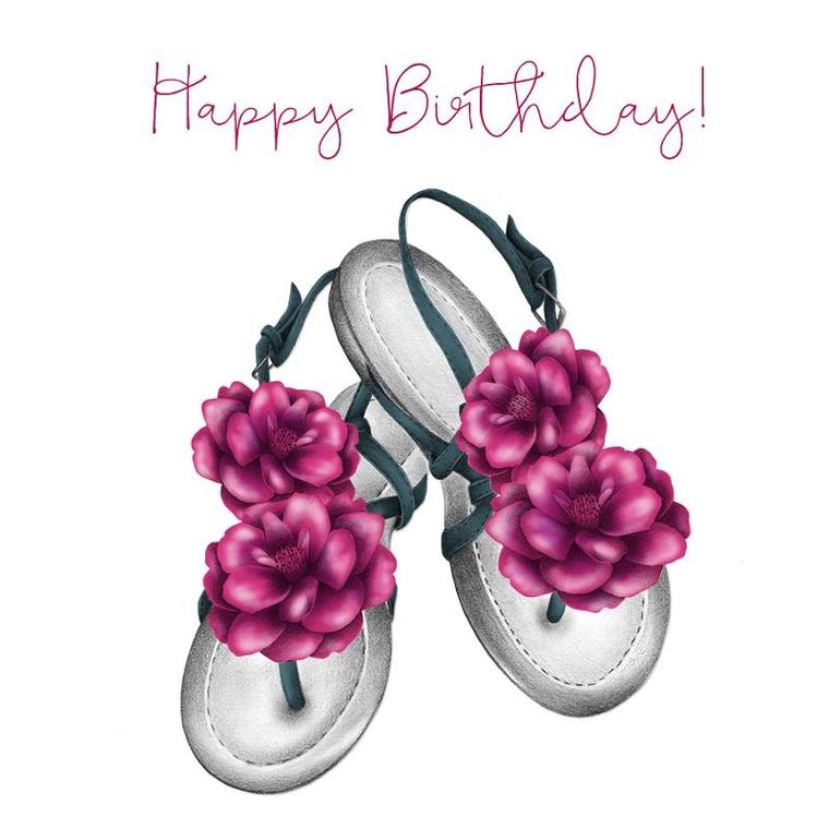 Clear Creations, Swarovski, karnet, kwadrat, Urodziny, sandały