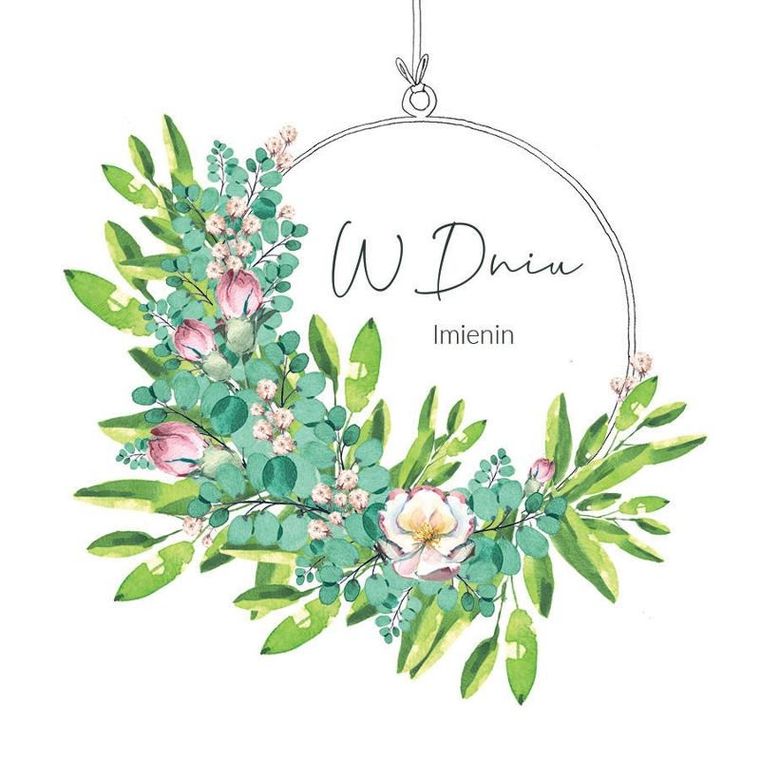 Clear Creations, Swarovski, karnet, kwadrat, W dniu imienin