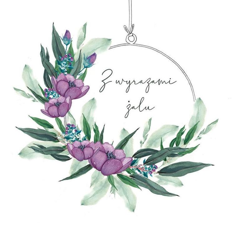 Clear Creations, Swarovski, karnet, kwadrat, Z wyrazami żalu