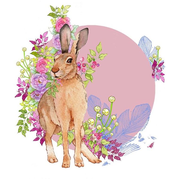 Clear Creations, Swarovski, karnet, kwadrat, Zając