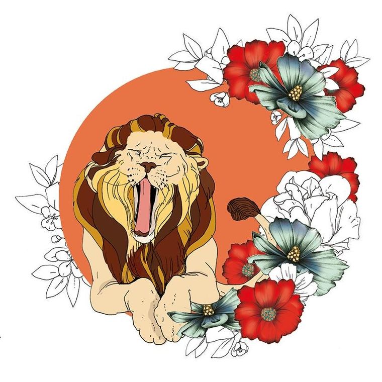 Clear Creations, Swarovski, karnet, Lew, kwiaty