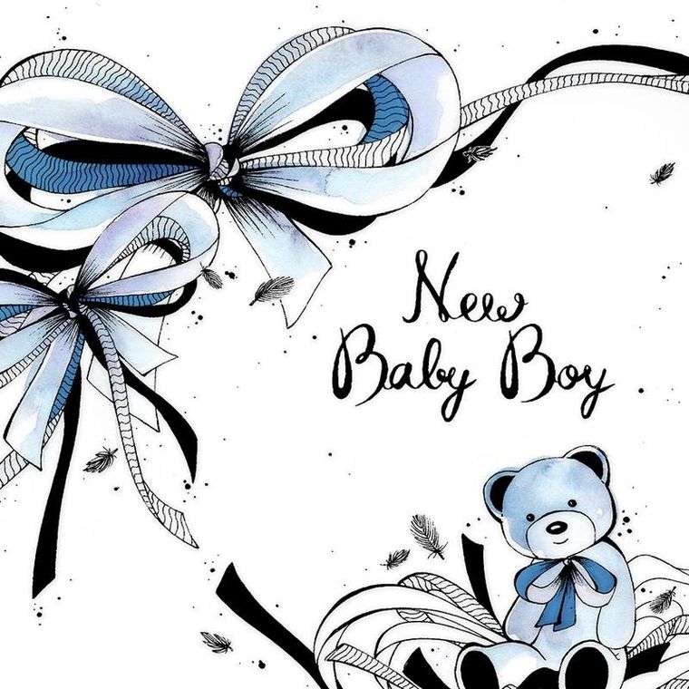 Clear Creations, Swarovski, karnet, Narodziny, miś