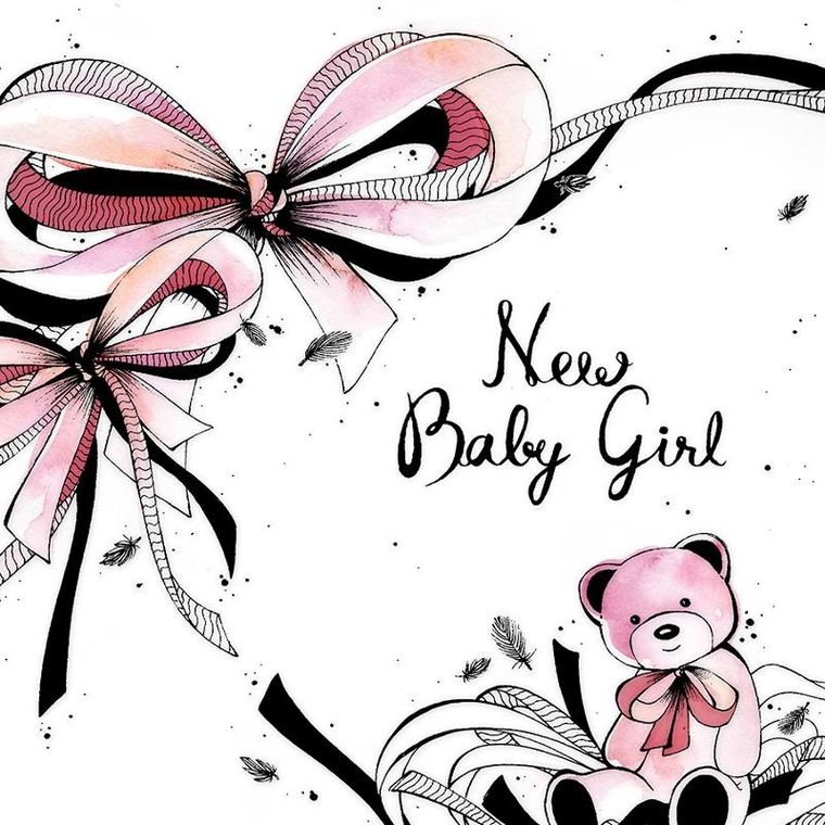 Clear Creations, Swarovski, karnet, Narodziny, miś