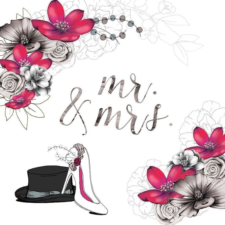 Clear Creations, Swarovski, karnet, Ślub, Pan i Pani, kwiaty