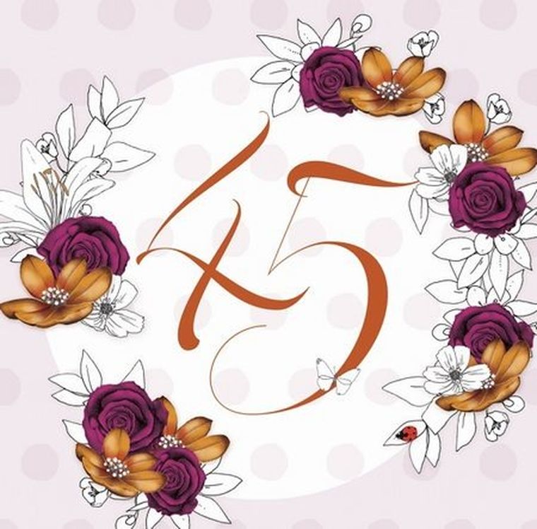 Clear Creations, Swarovski, karnet, urodziny 45