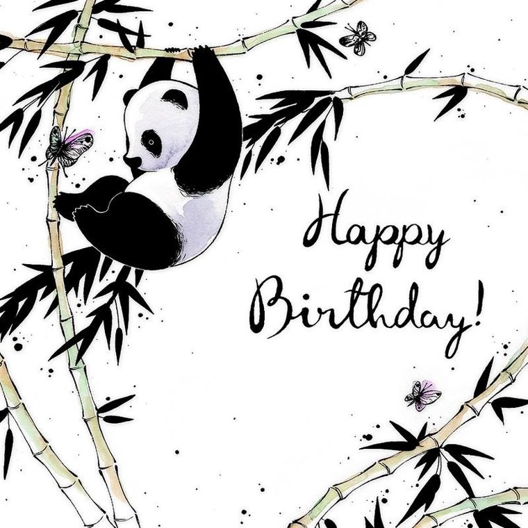 Clear Creations, Swarovski, karnet, urodziny, panda