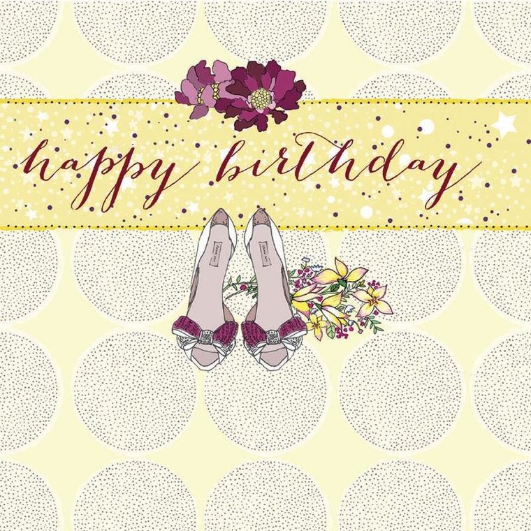 Clear Creations, Swarovski, karnet, urodziny, szpilki i kwiaty