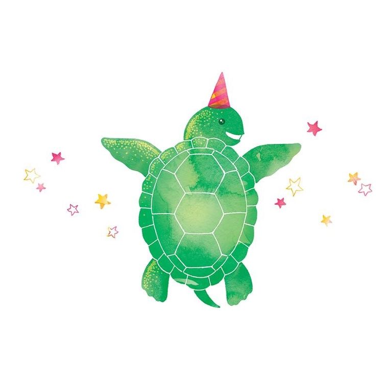 Clear Creations, Swarovski, karnet, zielony żółw