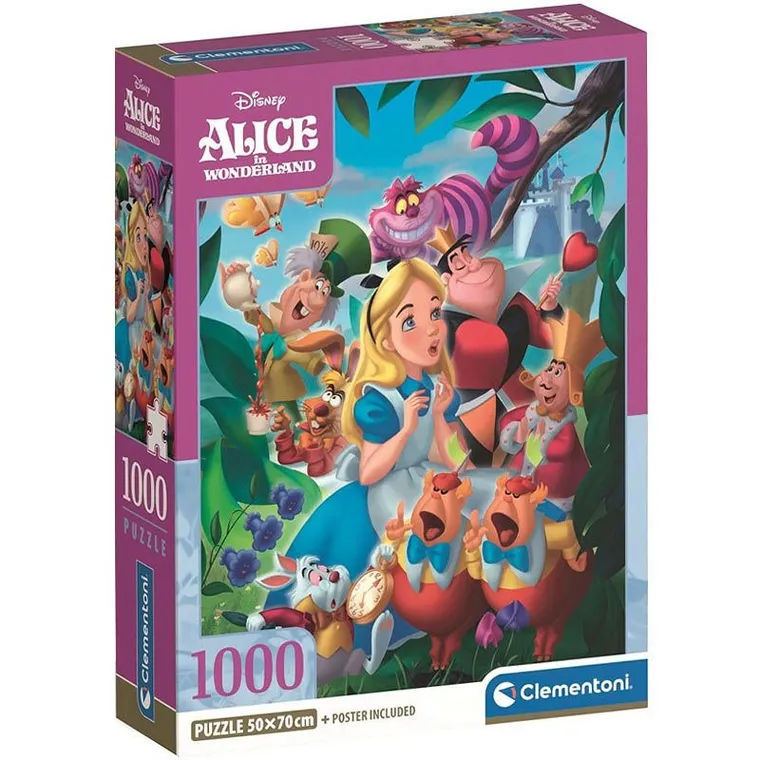 Clementoni, Alice In Wonderland, puzzle, 1000 elementów