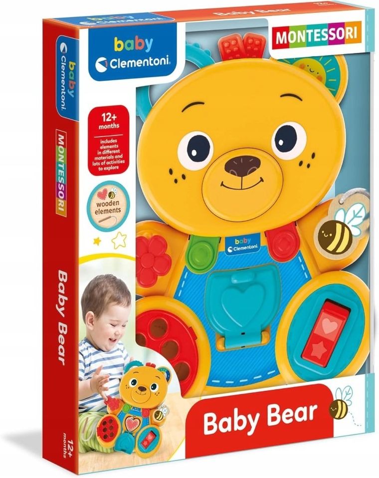 Clementoni, Baby, Bear, Edu Miś, edukacyjna zabawka montessori
