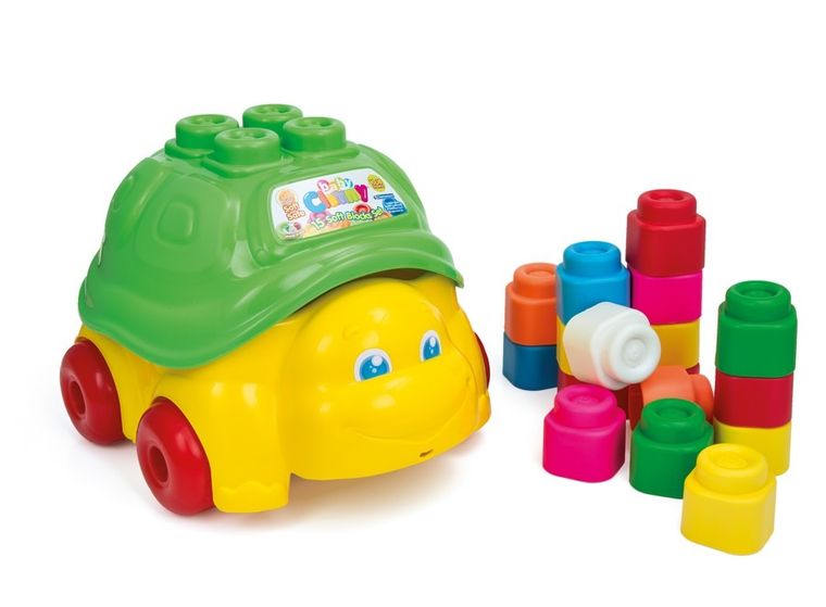 Clementoni, Baby Clemmy, Koszyk żółwik, klocki, 15 elementów