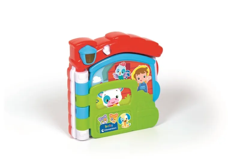 Clementoni, Baby, książeczka farma, książka interaktywna z dźwiękami