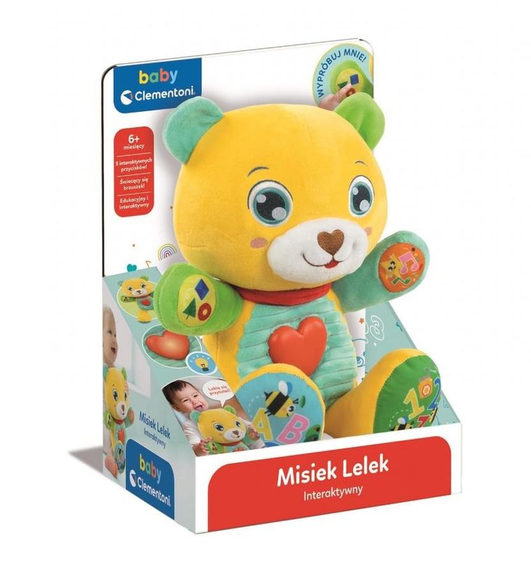Clementoni, Baby, Misiek Lelek, maskotka interaktywna