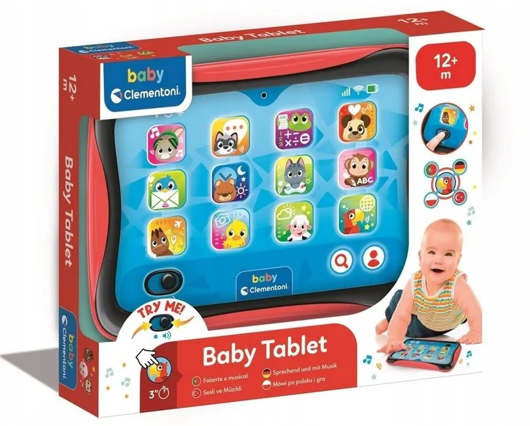 Clementoni, Baby, Mówiący tablet, zabawka interaktywna