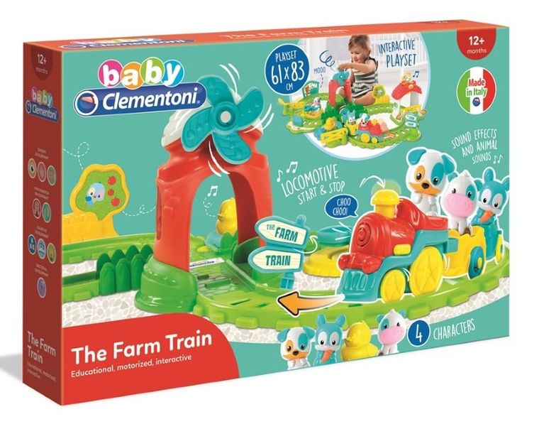 Clementoni, Baby, Pociąg Farmera, zabawka interaktywna