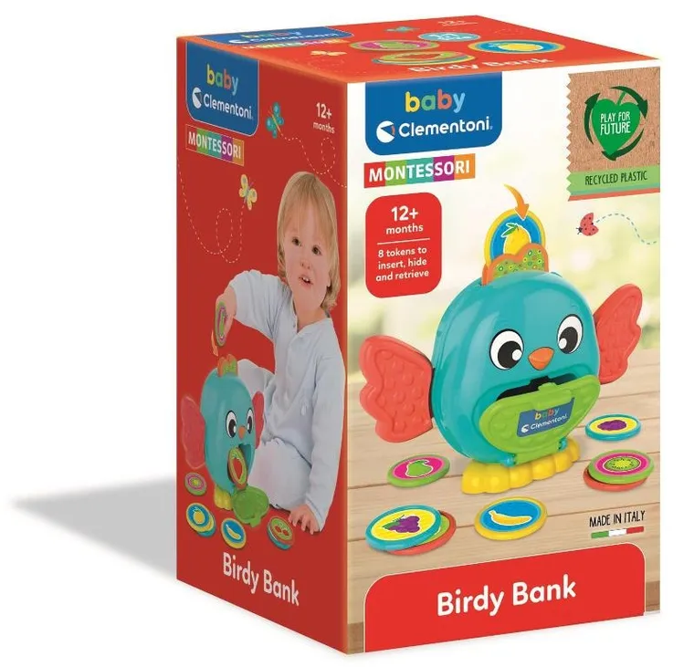 Clementoni, Baby, Ptaszek Skarbonka, zabawka interaktywna