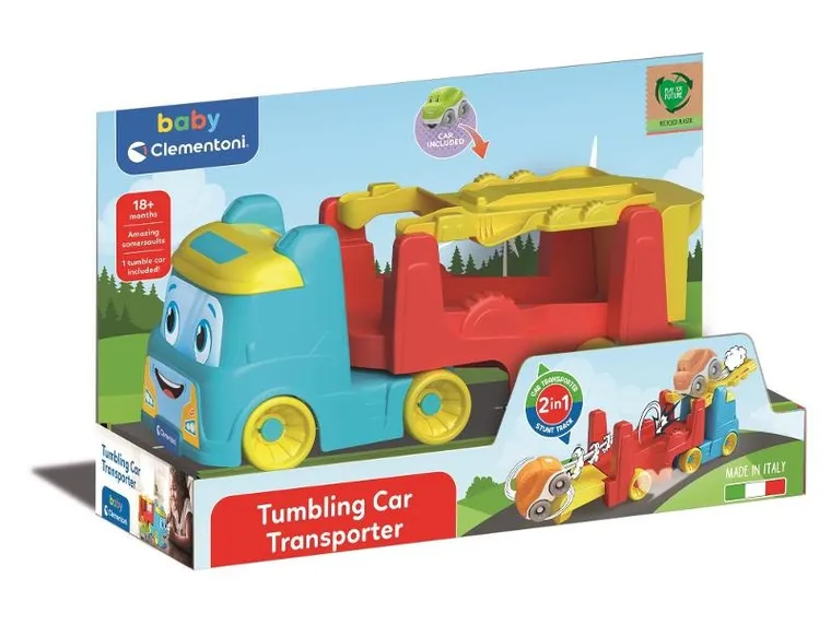 Clementoni, Baby, Transporter, przewrotne samochodziki
