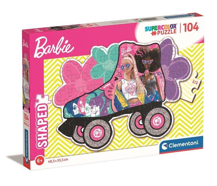 Clementoni, Barbie, Shaped, puzzle, 104 elementy