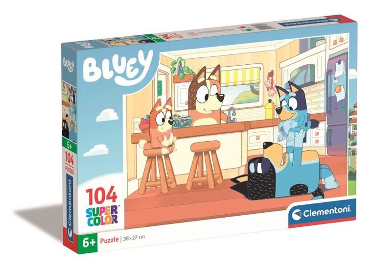 Clementoni, Bluey, puzzle, 104 elementy