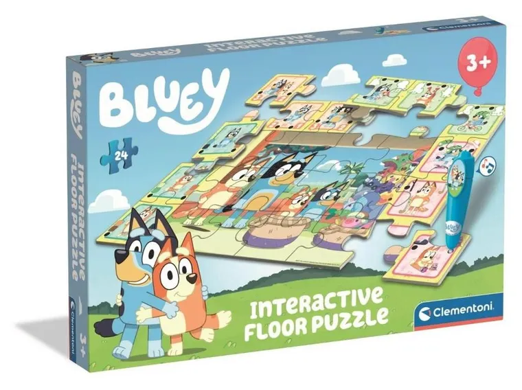 Clementoni, Bluey, puzzle z interaktywnym długopisem, 24 elementów