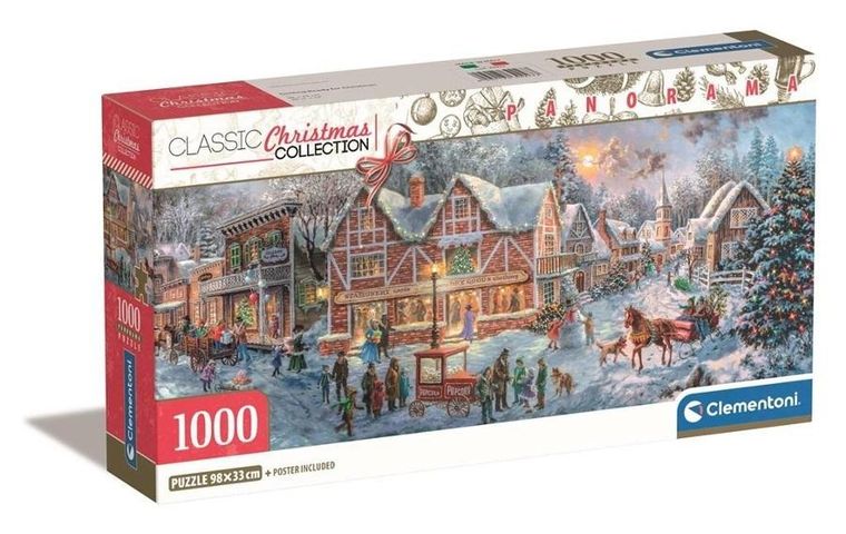 Clementoni, Classic Christmas Collection, puzzle panoramiczne, 1000 elementów