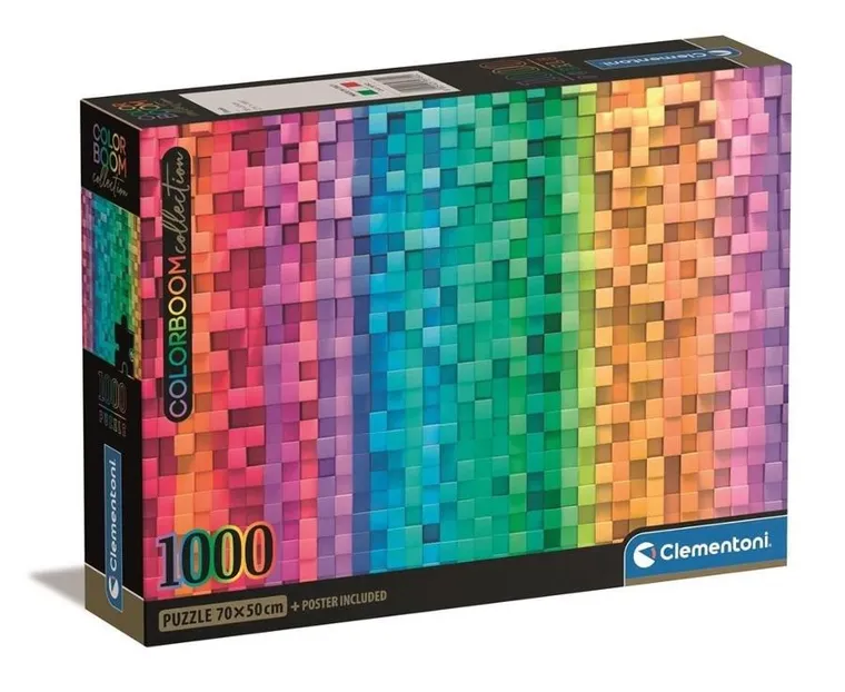 Clementoni, Colorboom, Pixel, puzzle, 1000 elementów