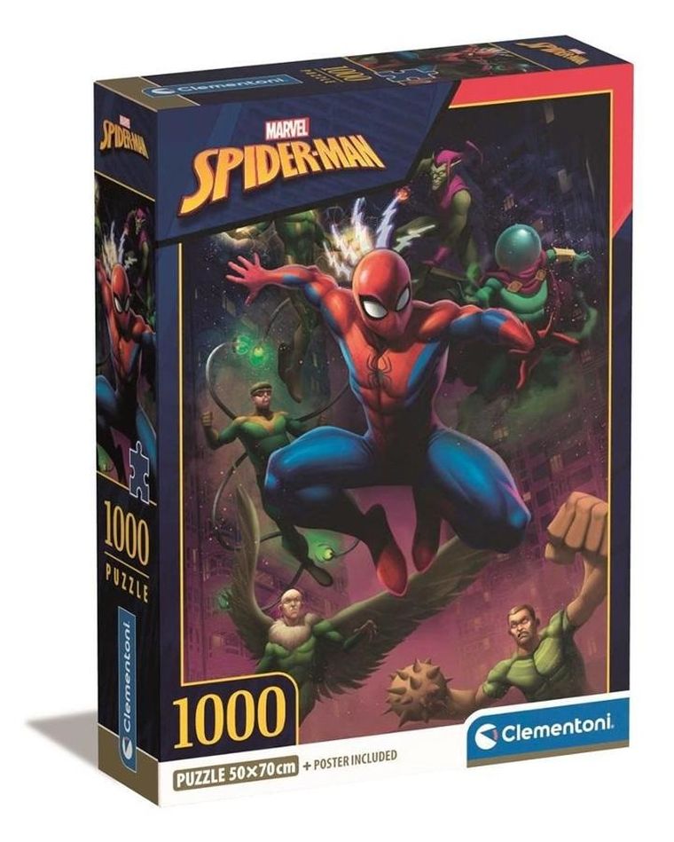 Clementoni, Comapact, Spider-Man, puzzle, 1000 elementów