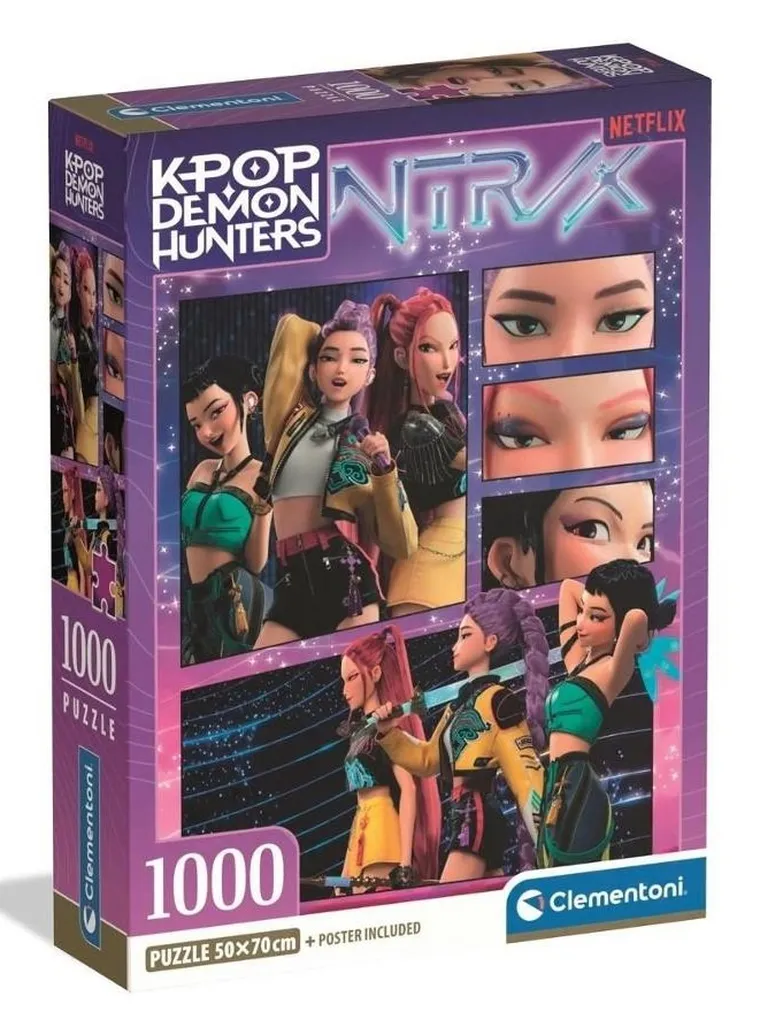 Clementoni, Compact K-pop Demon Hunters, puzzle, 1000 elementów