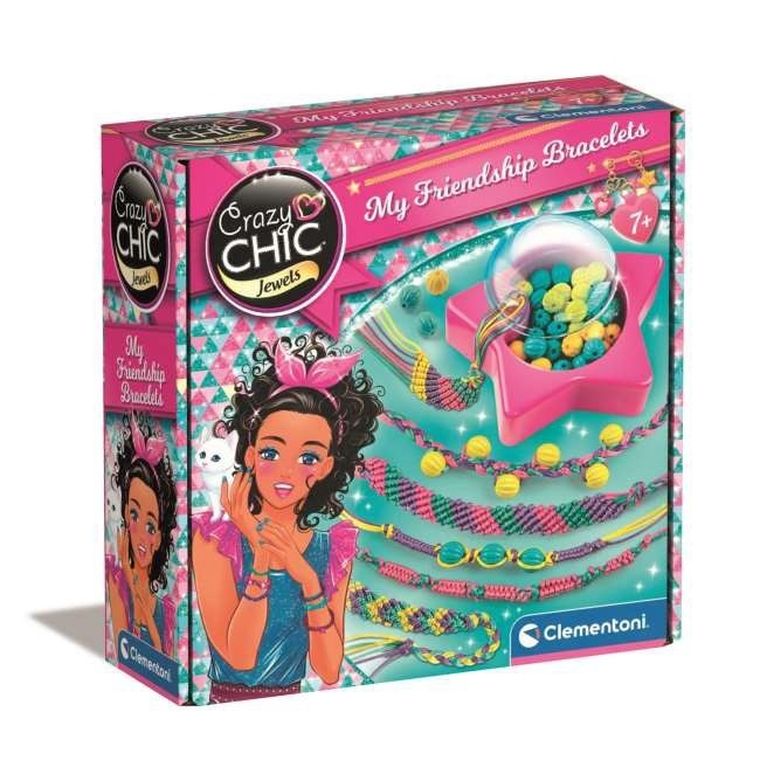 Clementoni, Crazy Chic, Bransoletki przyjaźni, zestaw kreatywny