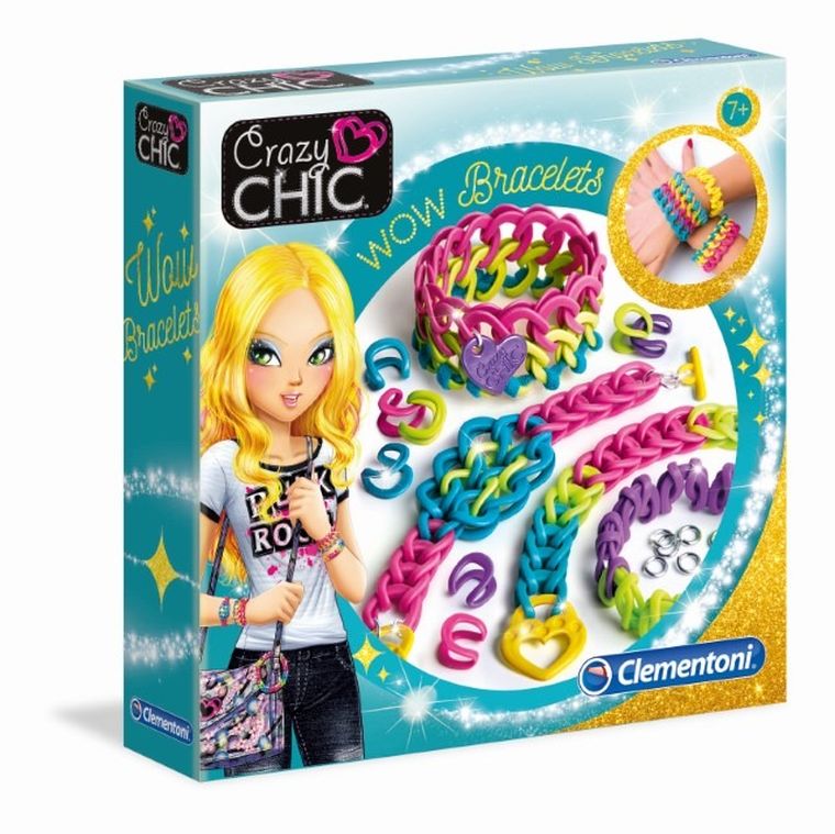Clementoni, Crazy Chic, Bransoletki wow, zestaw kreatywny