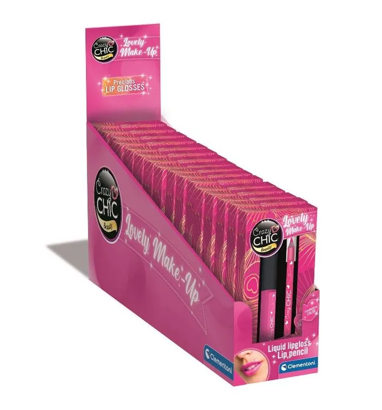 Clementoni, Crazy Chic, Pink Power, błyszczyk i konturówka