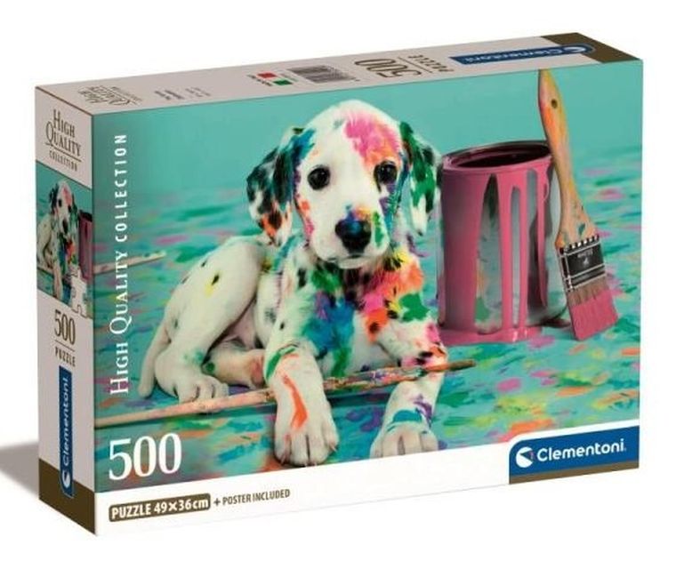 Clementoni, Dalmatyńczyk z farbami, puzzle, 500 elementów