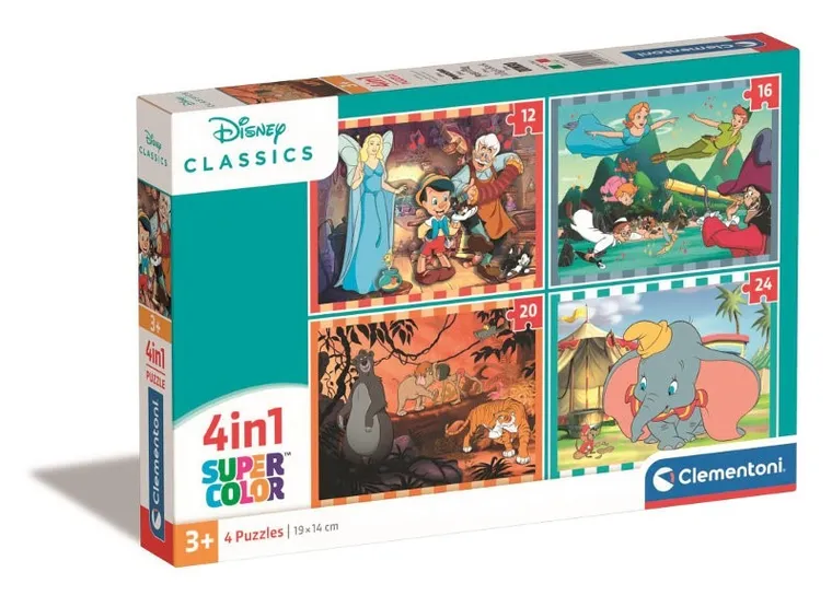 Clementoni, Disney Classic, puzzle 4w1